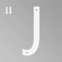 6 Inch White House Numbers for Outside, Metal Letters for Outdoor Signs, Anti-rust Aluminium House Address Letters for Front Door, Office, and Garden Decoration (Letter J)