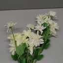 6 Pcs 18 Heads Artificial Dahlia Flowers 16.54" Large Fake Dahlias with Stems Real Looking Ivory for DIY Wedding Bouquets Bridal Shower Centerpieces Floral Arrangement Home Decor (White)