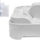 Cat Water Fountain,Pet Drinking Fountain for Multiple Pet,Ultra Silent Cat Water Bowl,for Small Medium Cat Kitty, White