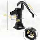 Hand Well Pump, Antique Cast Iron Manual Pitcher Pump, Water Transfer Pump, 25ft Maximum Lift, Perfect for Garden, Pond, Backyard