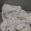 BESTOUCH Duvet Cover Set 100% Washed Cotton Linen Feel Super Soft Comfortable Chic Lightweight 3 PCs Home Bedding Set Solid Bright White King (King (104" x 90"))