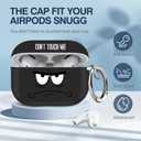 Youtec for Airpods Pro 2nd Generation Case,Don't Touch Me Cool Cover with Lanyard Big Eyes Cute Cartoon for Airpods Pro 2nd Generation Case,Soft Shockproof Cover for Women Men-Grey