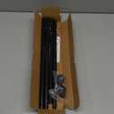 GXOACKJ Curtain Rods for windows 32-62 inch, 5/8 inch Decorative Matte Black Splicing Heavy Duty Metal Curtain Rod set with Brackets