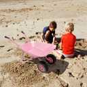 3T GROUP Girl Pink Wheelbarrow,Kids Gardening Tool Set,Children Toddler Metal Wheelbarrow Gift for Kids Outdoor Toys Wheel Barrel,Wheel Barrow All Seasons (Pink), 6.5*2.4