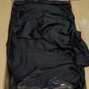 HolidayIdeas 60 Inch Black Spandex Round Table Skirts,Fitted Stretch Tablecloths for Round 5 ft Table, Wrinkle-Free Ruffle Design Tablecloths for Banquets,Trade Shows, Parties, Events, 4 Pcs