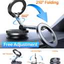 CoolpowNewest Vacuum Magnetic Phone Holder for Car Phone Holder MountMovable Vacuum Suction Magsafe Car Mount Cell Phone Holders for Your Car Accessories for Women Men for iPhone 17 16 15 14 Kits, Black