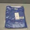 Amrto Plus Size Tops for Women 3/4 Sleeve Casual V Neck Pleated Shirts Loose Fit Tunic Blouse(XL-5XL) (Blue)