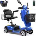 Wooken Powered Mobility Scooter, 4-Wheel Mobility Scooter for Adults, Seniors,264 lbs All Terrain Foldable Powered Mobility Scooter, Electric Powered Wheelchair Heavy Duty Mobility for Travel