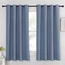 NICETOWN Blackout Curtain & Drape - (Stone Blue Color) Noise Reduction Drapery Energy Saving for Bedroom/Kids Room, 52 x 63 inches, 1 Piece