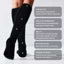 LEVSOX Cotton Compression Socks for Women&Men 20-30mmHg Knee High Cute Support Sock for Nurses Pregnancy Travel
