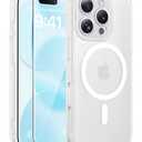 FNTCASE for iPhone 16 Pro Max Case: [Compatible with Magsafe] Translucent Matte Cases with [Full Camera Protection] [Screen Protector] Military Grade Shockproof Protective Phone Cover - White