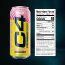 C4 Performance Energy Drink | Strawberry Blast | Zero Sugar Carbonated Preworkout Energy | 200mg Caffeine with Beta Alanine | 16 Fl Oz (12 Pack) (EXP 03/31/27)