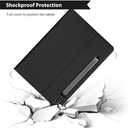 Trackpad Keyboard Case for Galaxy Tab S11 11 inch (SM-X730/SM-X736B), 7 Color Backlit, Magnetic Detachable Wireless Keyboard Leather Cover with S Pen Holder for Galaxy Tab S11 2025, Black