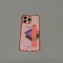 siduater Strap Case for 6.7" iPhone 14 Pro Max with Wristband Kickstand, Clear Soft TPU Protective Shockproof Bumper Cover, Adjustable Hand Grip Loop for iPhone 14 Pro Max 6.7 Inch, Pink