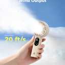 Aecooly Mighty Portable Fan, Powerful Handheld Fan, USB Rechargeable [10H Max Cooling Time], Mini Personal Battery Powered, Pocket for Travel, Summer, Gifts for Women, Girls -Beige, 1 Pack