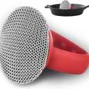 Cast Iron Cleaning Brush with Heavy Duty Handle  2.6mm Fine Chain Scrubber, 316L Stainless Steel for Cleaning Cast Iron Pots, Pans Cookware