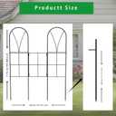 Metal Garden Trellis for Climbing Plants Outdoor, 2 Pack 45" Black Rose Trellis Rustproof Wall Trellis for Roses Vine Cucumbers Vegetables Flower Support