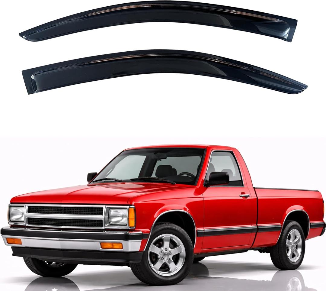 KPY Rain Guards Fit for 19821990 Chevrolet S10/GMC S15, 1983-1994 S10 Blazer/S15 Jimmy, Out-Channel Window Visors Vent Wind Deflectors 2PC, 1985-2005 Chevy Astro/GMC Safari, 1991-1993 GMC Sonoma