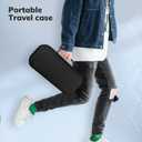 4 in 1 Accessoris Set Compatible with Playstation Portal, EVA Hard Carrying Case for PS5 Portal, Silicone Protective Cover,2 Pcs Screen Protector,10 Thumb Grip Caps,Ps Portal Accessories Black