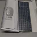 Wireless Keyboard and Mouse Ultra Slim Combo, TopMate 2.4G Silent Compact USB 2400DPI Mouse and Scissor Switch Keyboard Set with Cover, Batteries Included, for PC/Laptop/Windows/Mac - Gray Black