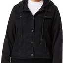 WallFlower Women's Dreamer Denim Jackets Juniors (S, Black)