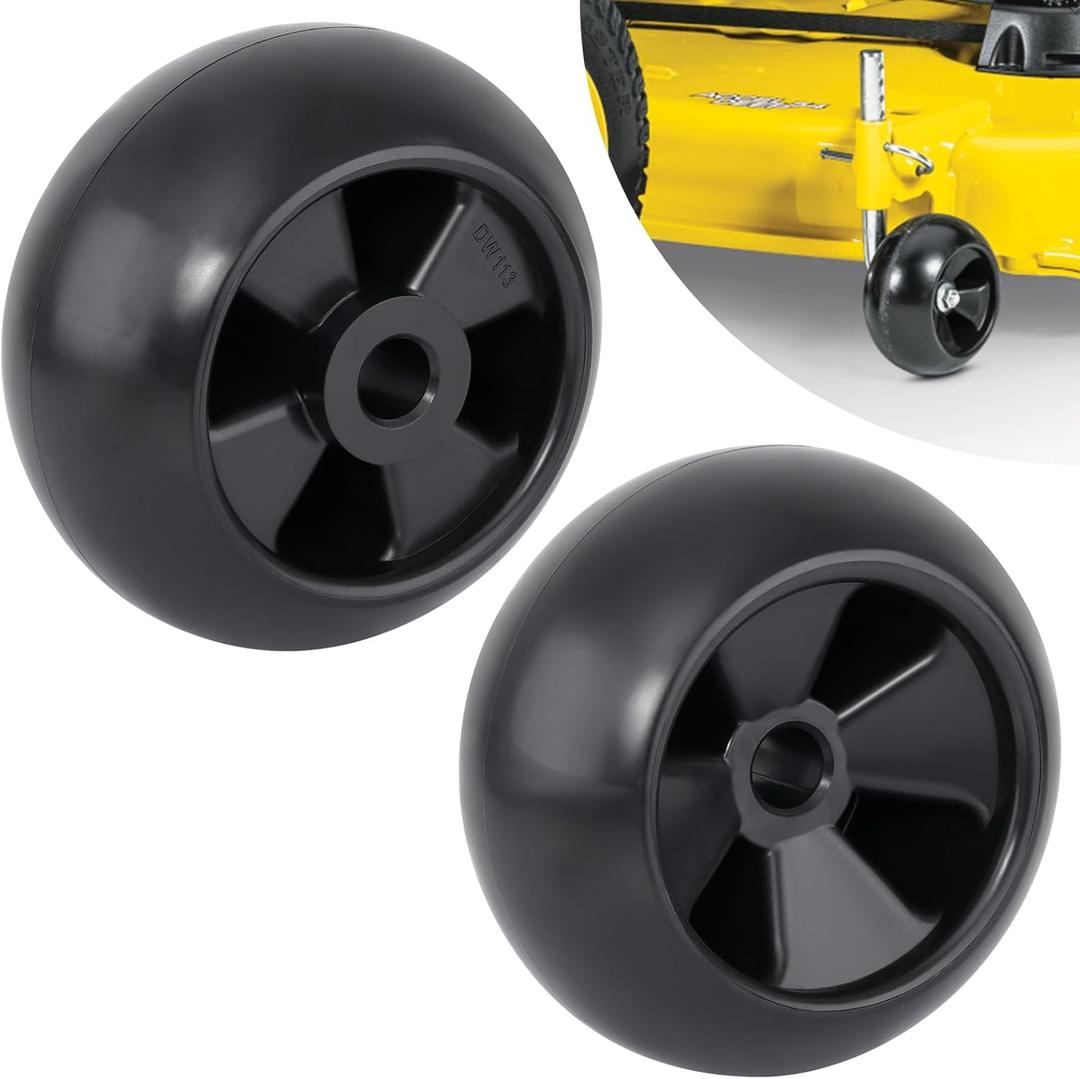 Lawn Mower Deck Wheels 2 Pack 5" Anti Scalp Deck Wheels Kit Replace for John Deere AM116299 AM125172 AM133602 M111489 Replace for MTD 734-04039 753-04856 734-3058