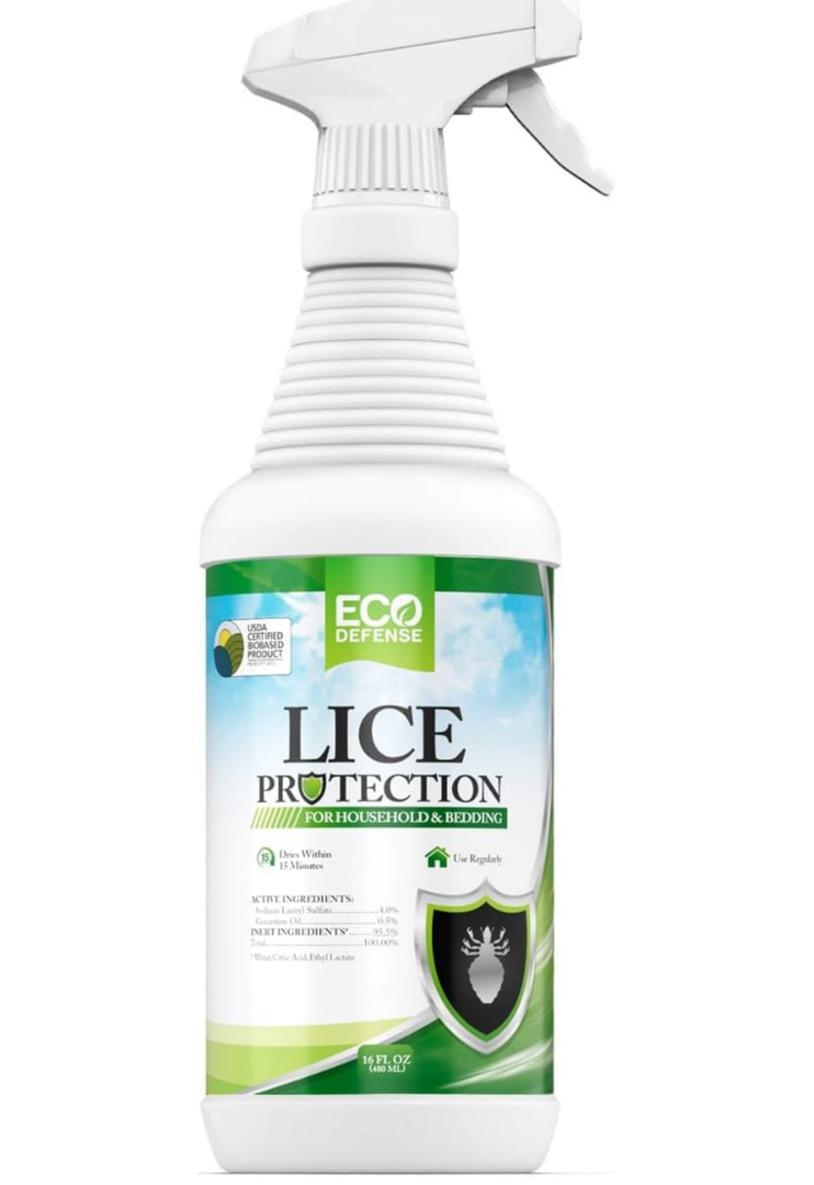Eco Defense USDA Biobased Lice Spray for Furniture, Bedding, and Home - Natural Extra Strength Treatment - Helps Keep Home Free of Lice