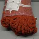 WESHIONGOO Chunky Knit Blanket Throw40"*40 Knitted Throw Blankets for Couch Bed Fluffy Soft Blanket with Jumbo Chenille Yarn Thick 100% Handmade (Rust)