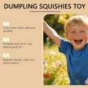 Glitter Dumpling Squishies Toy with Box, Colorful Glitter Dumplings Stress Balls Fidget Sensory Soft Squeeze Slow Rising Decompression Dough Toy. (Gold Glitter)