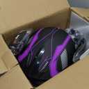 Motocross Helmet,Youth & Kids ATV Dirt Bike Motorcycle, BMX 4-Wheeler Off-Road Mountain Bike Helmet,DOT Certified,W/Gloves Goggles Mask 4-Piece Set (Purple, Medium)
