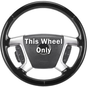 Steering Wheel Cover for Chevy Silverado 1500 GMC Sierra 1500 2007-2013/2500 3500 Chevrolet Tahoe Suburban Yukon (Yukon XL) 2007-2014/ Traverse 2009-2017/ GMC Sierra 2500HD 3500HD 2008-2014