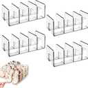 Transparent Acrylic Kids Shoe Rack, Small Shoe Rack,Baby Shoe Organizer, Kids Shoe Organizer with 4 Sections Stackable Shelves for Closet Storage, Space-Saving 4 Pack
