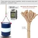 BeneLabel Tree Swing Ropes, Hammock Tree Swings Hanging Straps, Adjustable Extendable, for Outdoor Swings Hammock Playground Set Accessories, 5ft(60"), 2 Pack, Raw White (1.5m)