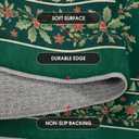 Artoid Mode Green Xmas Tree Mistletoe Christmas Area Rug, Winter Home Decor Low-Profile Non-Slip Washable Large Rug for Living Room Bedroom Farmhouse Dining Room Kids Playroom 5x7 Feet