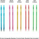 Holamulta Ergonomic Triangular Interchangeable Circular Knitting Needles Set - Ideal for Arthritis & Big Hands (Multi-Colored)