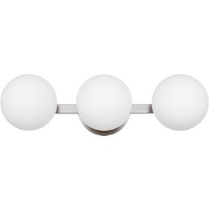 Bathroom Vanity Light Fixtures, Modern 3 Lights Globe Wall Sconce Lighting Brushed Nickel, Porch Wall Mount Light Fixture for Bathroom, Mirror Cabinets Hallway Stairs