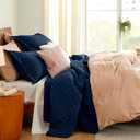 Bedsure Quilts Queen Size - Lightweight Bedspreads Queen Size with Basket Weave Pattern, Soft Quilt Bedding Set, Navy Comforter Set Coverlet for All Seasons with 2 Pillow Shams (90" x 96") | Skin-Friendly Soft, All-Season Comfort, Breathable, Lightweight, Machine Washable