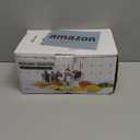 Cambom Rotary Cheese Grater Hand Crank Cheese Shredder for Fresh Cheese, Vegetable, Nuts,Non-slip Suction Base, Free Cleaning Brush Three Blades, White