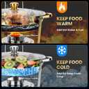 PTASYGK Round Chafing Dishes Buffet 3 Pack 5QT Silver Stainless Steel Lid