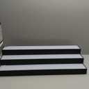 LED Lighted Liquor Bottle Display Shelf, 3 Tier 24 Inch Alcohol Whiskey Wood Rack Stand Tray for Home Bar Living Room Accessories and Decor, Bourbon Shelf for 18 Bottles