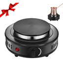 Artilife Mini Hot Plate Small Hot Plate Electric Hot Plate,Cast Iron,Perfect Size for Moka Pot (500W Black Small Hot Plate)