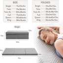 MLILY Single Trifold Mattress, 3.9 Inch Foldable Gel Memory Foam Mattress, Small Single