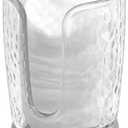 mDesign Plastic/Steel Compact Small Disposable Paper Cup Dispenser Storage Holder for Rinsing Cups on Bathroom Vanity Countertops - Rain Collection - Clear/Brushed