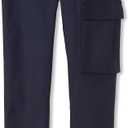French Toast Boys' Adaptive Seated Straight Fit Stretch Twill Pant with Thigh Pocket (16, Navy)
