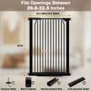 THEYFIRST 40.55" Extra Tall Dog Gate for Doorways Stairs, 57.5-60.2 in Extra Wide Baby Gate Walk Thru, Pressure Mounted Tall Pet Gates No Drill, Large Doggie Gates with Door, Auto Close Indoor, Black