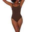 Maidenform Women's Seamless Shapewear, Tummy Control Thong Bodysuit, Firm Control Thong Body Shaper Small