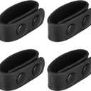 TEGE Belt Keepers for Duty Belt | Leather Double Snap | Fits 2" & 2.25" Wide Belts | 4-Pack | Tactical Police Military Gear Accessories