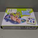 dearlomum Baby Play Mat Gym, Funny Play Piano Tummy Time Activity Mat with 5 Infant Sensory Toys, Music and Lights, Boy & Girl Gifts for Newborns 0 to 3 6 9 12 Months (Blue)