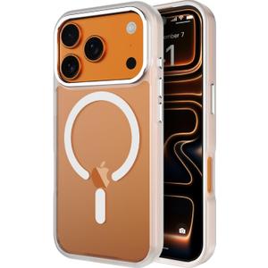 for iPhone 17 Pro Case [Compatible with MagSafe][Translucent Matte][Anti-Yellow][Anti-Fingerprint] Shockproof Protective Slim Case for 17 ProWhite