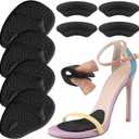 Metatarsal Pads Ball of Foot Cushions, Heel Inserts for Women, Foot Pain High Heel Comfort Shoe Filler, Heel Pads Grips for Shoe Too Big, Loose Shoes, Blisters (Black)
